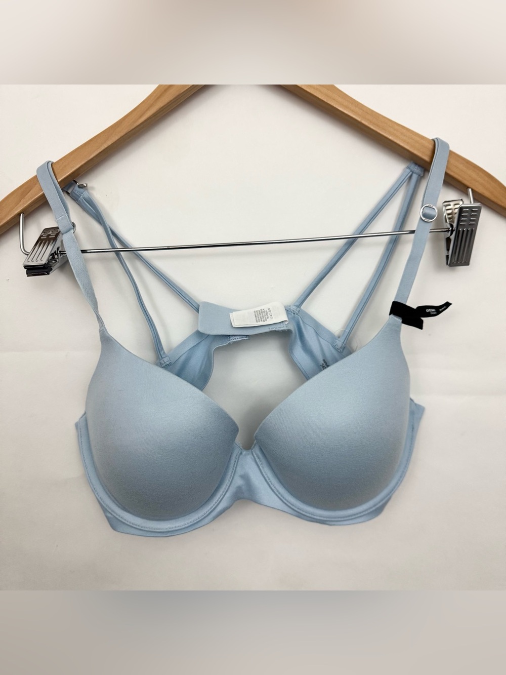 NWOT American Eagle aerie Real Sunnie Demi  Blue Bra with Strappy Back 34C
